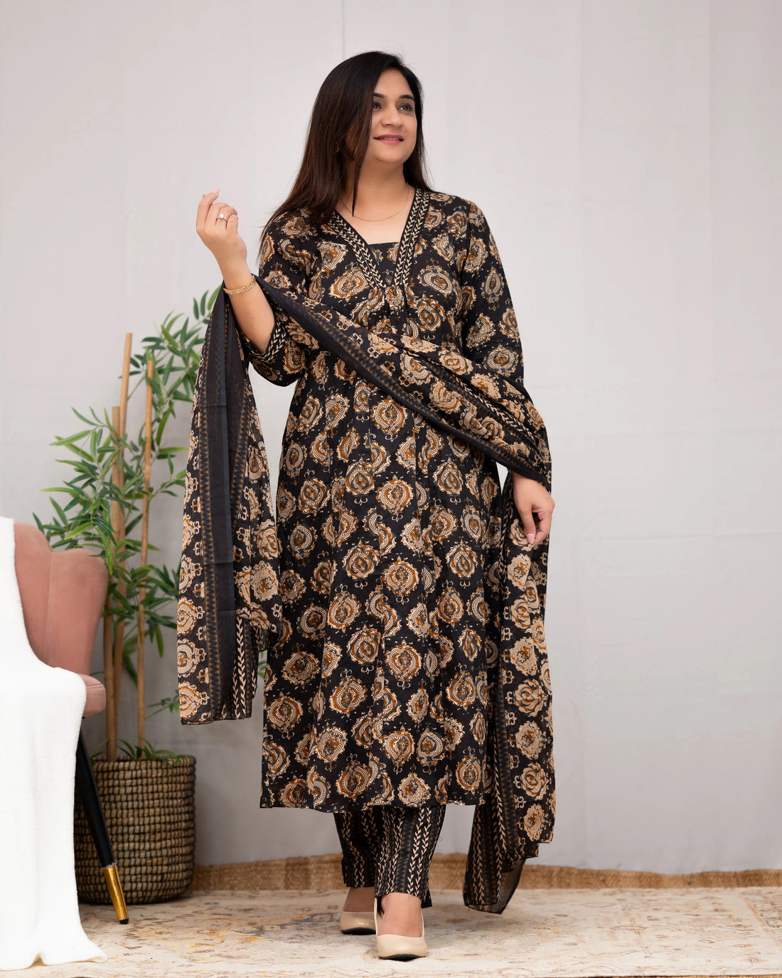 Beautiful Rayon Kurti With Bottom And Dupatta